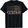 VA Nurse Real American Hero 4th of July US Patriotic Vintage T-Shirt
