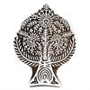 Handmade Wooden Textile Block Decorative Tree Pattern Fabric Apparel Art