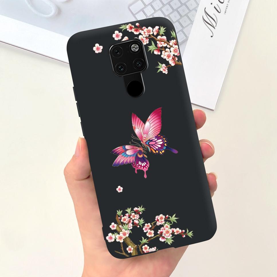 For Huawei Mate 20 6.53" Case Butterfly Luxury Flower Soft Silicone Cover For Huawei Mate20 HMA-L29 Bumper Phone Case Shockproof
