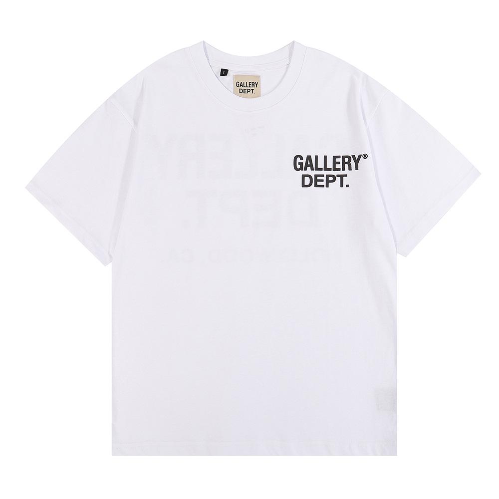 T-Shirt Unisex Gallery Dept in Cotone a Filo Doppio di Alta Qualità con Stampa a Fantasia