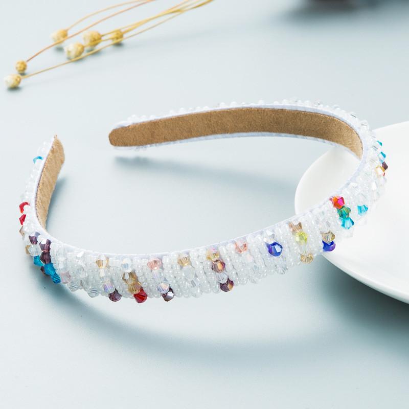 Accessories Hand-Woven Fashion Hair Tie Beads Headband Female Sponge Simple Hair