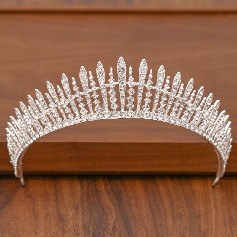 Bridal Tiara Hair Crown Wedding Hair Accessories for Women Silver Color Crown for Bridal Crowns and Tiara Women Accessories Gift