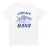 Kiss My Bass Shirt, Funny Fishing Graphic Tee, Casual Outdoor Wear for Anglers, Perfect Gift for Fishing Enthusiasts