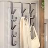 Crochet de suspension de porte en métal à perforation libre, crochet de porte à suspendre au-dessus de la porte, cintre pour chapeau, sac à main, support de rangement, accessoires de salle de bain