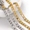 2meters 1Meter Gold Color Stainless Steel Chains for Jewelry Making DIY Necklace Bracelet Choker 2.5mm 4mm 5mm Chain Wholelsale