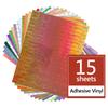 15 Sheets 12"x10" Bundle Removable Adhesive Craft Vinyl Making Signs Pattern for Festival Party Mugs Decor Cards Cut Film DIY