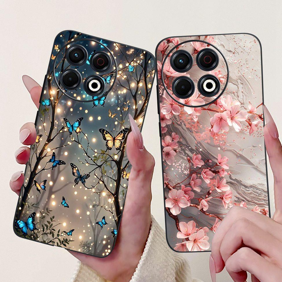 For Techno Spark 30 Pro 4G KL7 Cover For Tecno Spark 30 Pro 4G Case Luxury Butterfly Love Fashion Flowers Cool Lion Cute Painted