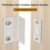 Ultra Thin Latch Cupboard L Type Door Closer Cabinet Catches Door Stopper Furniture Fittings Strong Magnetic Kitchen Accessories