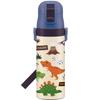 Skater Kids' Water Bottle, 470ml, Direct Drink, Dinosaur Design, Boys, Insulated, Stainless Steel, Lightweight, Sports Bottle, Kids, Water Jug, SDC4-A