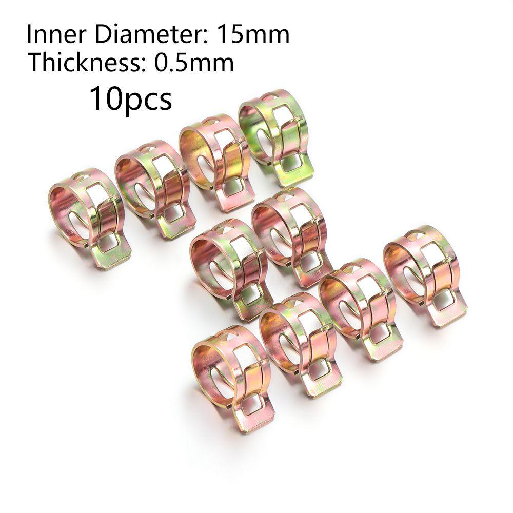 10Pcs Hot 5-16mm Stainless Steel Fastener Tube Clamp Fuel Oil Line Water Hose Pipe Spring Clips