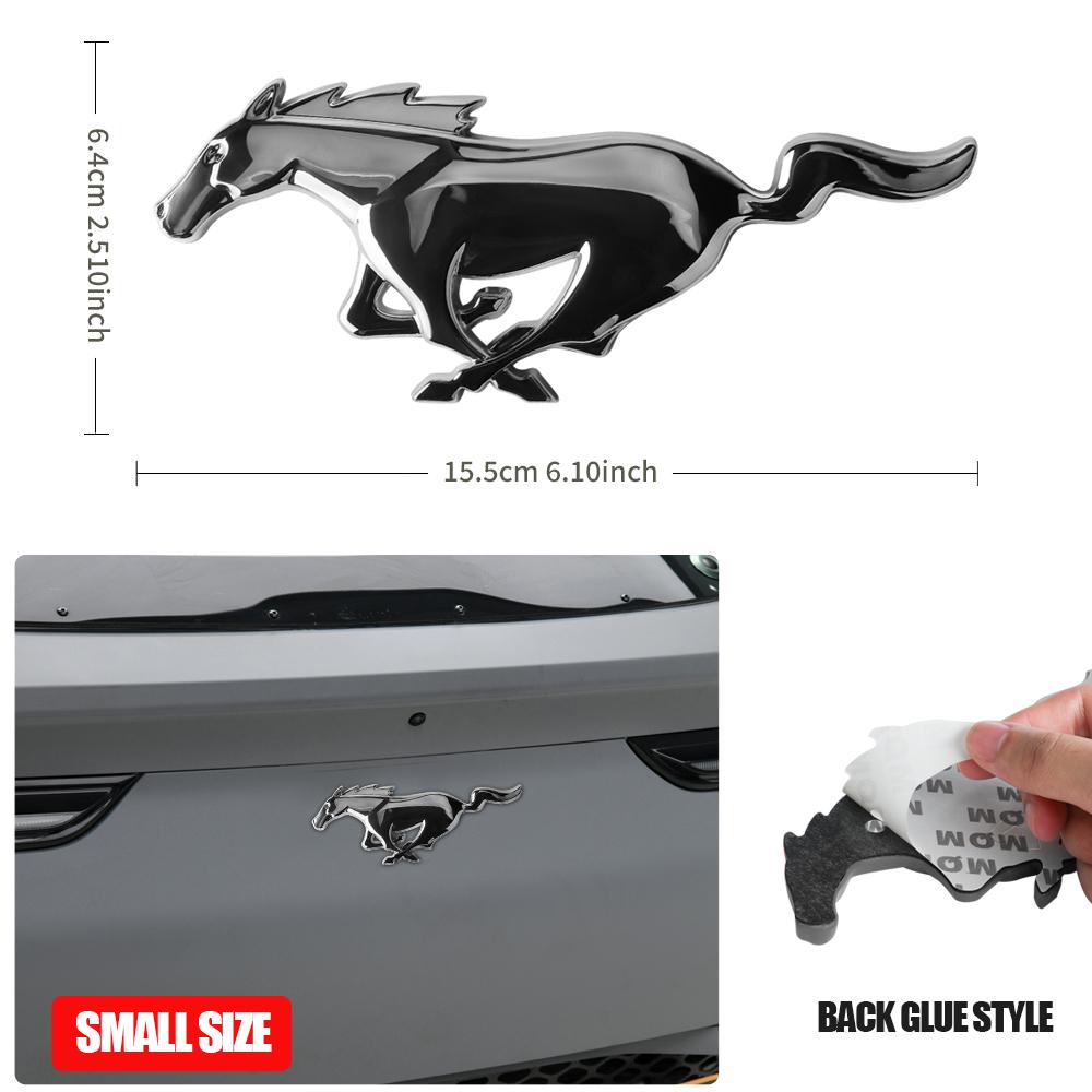 3D Meatl Car Styling Front Hood Grill Tail Trunk Badge Cover Sticker Decor Auto Accessories For Ford Mustang Focus Fiesta Mondeo CVW1