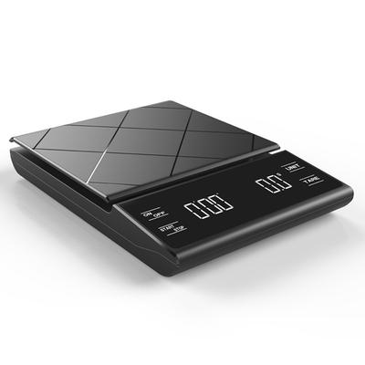 Coffee Scale with Timer Digital Kitchen Scale LED Display Tare Function 3000g/ 0.1g Portable