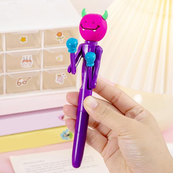 Yousheng Decompression Pen Press Movable Boxing Pen Cartoon Shape Writing Fluently Ultra-Fine Point Creative Interactive Pen Stationery Gift