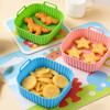 Silicone Air Fryer Liner Food Grade Non-Stick Mat for 4-7QT Baskets Heat Resistant Reusable Square Baking Mat Dishwasher Safe Kitchen Accessory