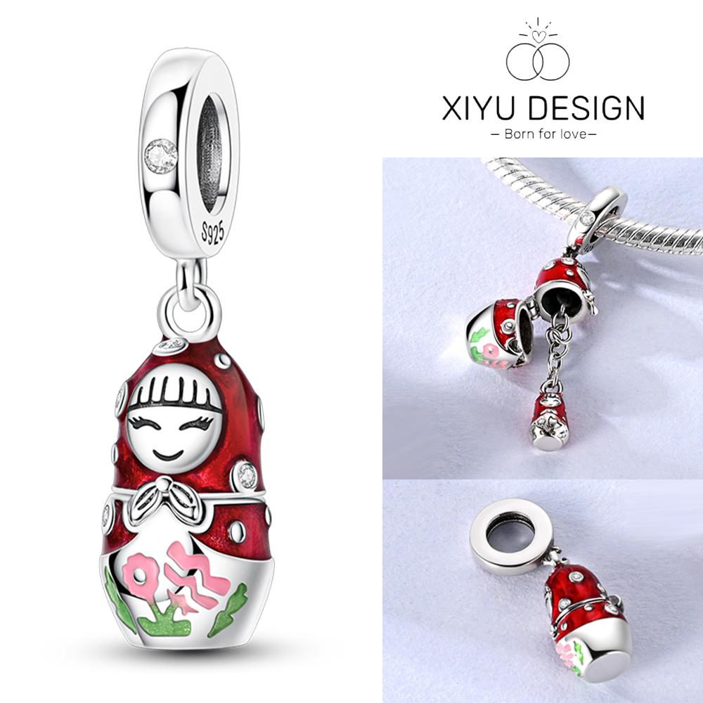 Cute Doll Copper Can Be Opened and Closed Charm Bead Charms Pendant Compatible With for The Brands Do It Yourself Bracelets Women Jewellery Gifts