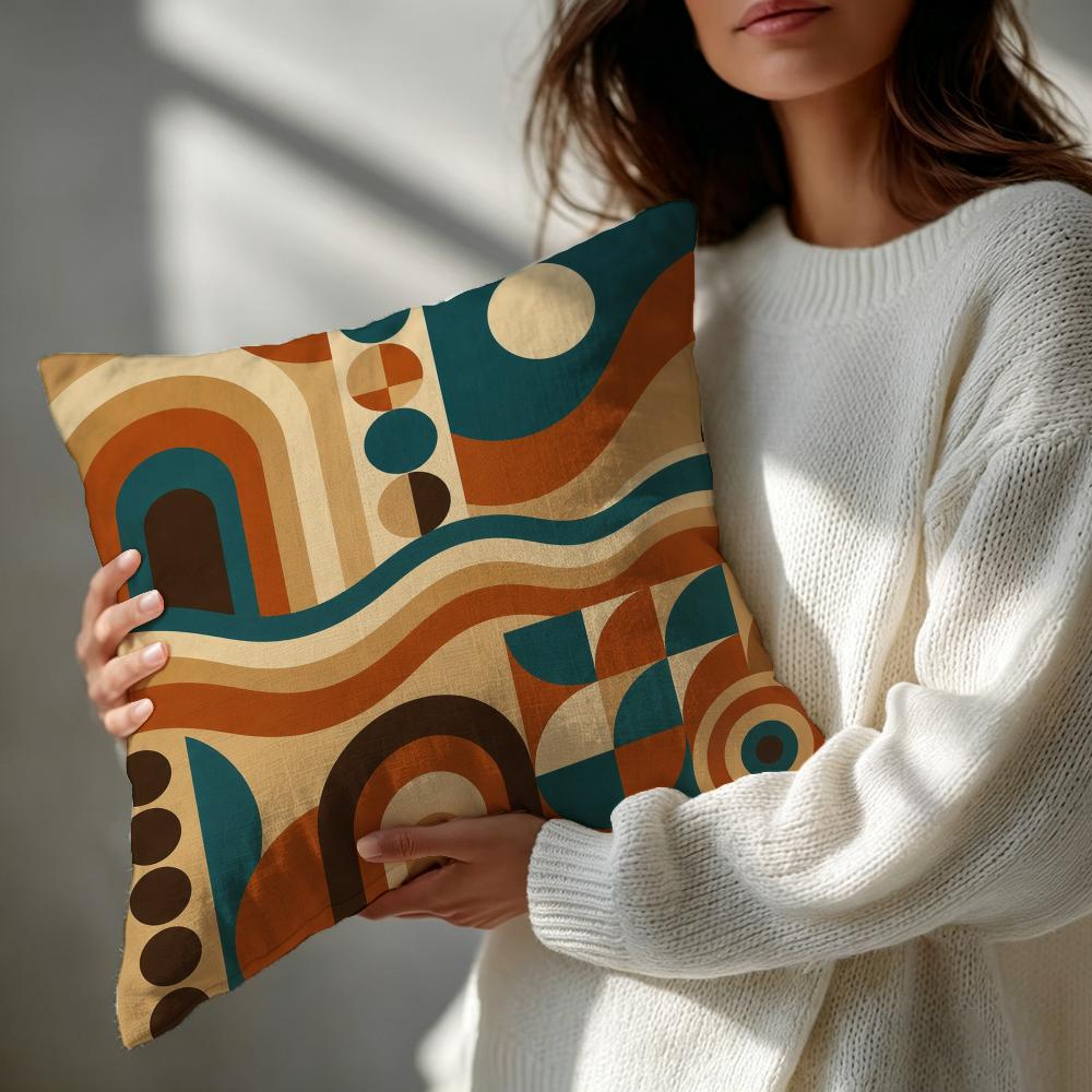 Pattern Ss Retro Geometric Cushion Cover Patterned Cushion Cover Romantic  Cozy Home Sofa Decoration