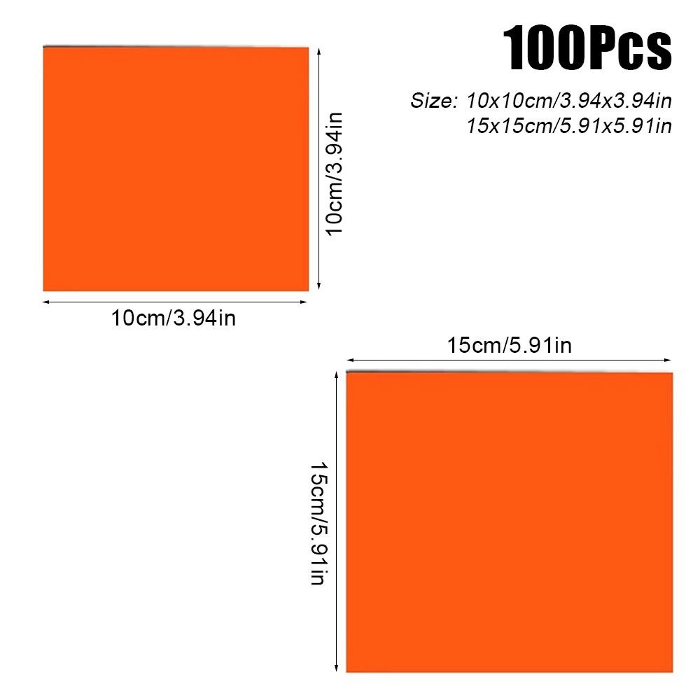 100Pcs Double Side Square Origami Paper 20 Colors Handmade Scrapbooking Craft Decor Folding Paper