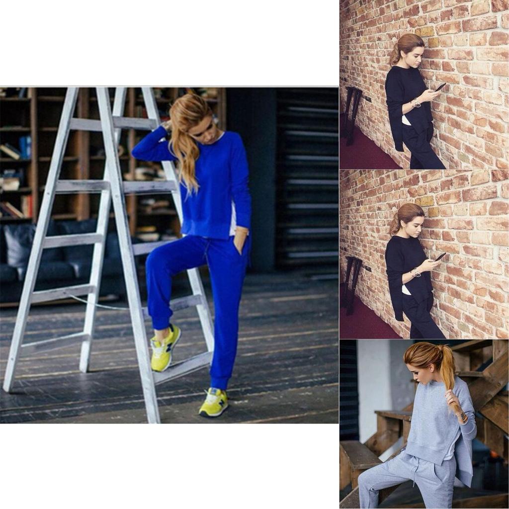 Dames Trainingspak Hoodies Broek Sets Effen Kleur Sportkleding Casual 2-delig Pak Voor Comfort de Hele Dag