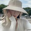 Face Neck Protection Bucket Hat Anti-UV Fisherman Hat New Women's Ponytail Hat  Spring Summer