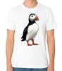 Puffin Seabird Illustration T-Shirt Cute Coastal Bird Lover Gift Unisex Tee