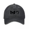 Cute Cat Suede Baseball Cap  New Vintage Washed Cotton Baseball Cap Parent Kids Sun Hats