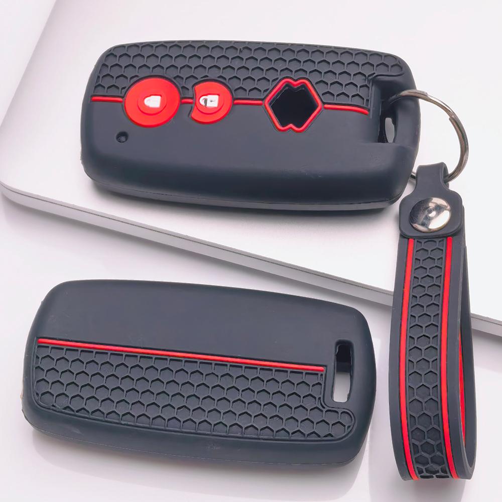 Key Case Cover for Suzuki Swift SX4 Grand Vitara Jimny Wagon Alto Splash with Keychain Anti-Scratch Guard Shockproof Protection Soft Grip Texture