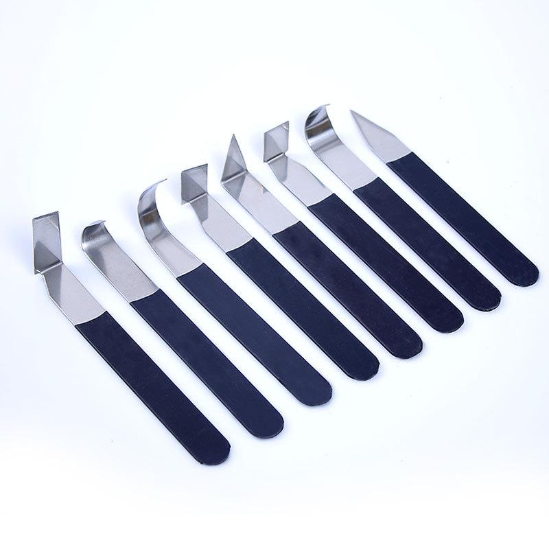 4/8Pcs Stainless Steel Pottery Clay Ceramic Sculpting Tools Pottery Wax Clay Sculpture Carving Fettling Trimming Knife Tool