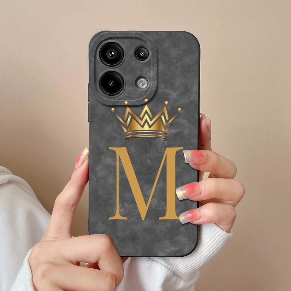 For Redmi Note 13 Pro 4G 5G Case Cute Panda Letters Back Cover For Xiaomi Redmi Note13 Pro Plus Soft Liquid Silicone Phone Cases