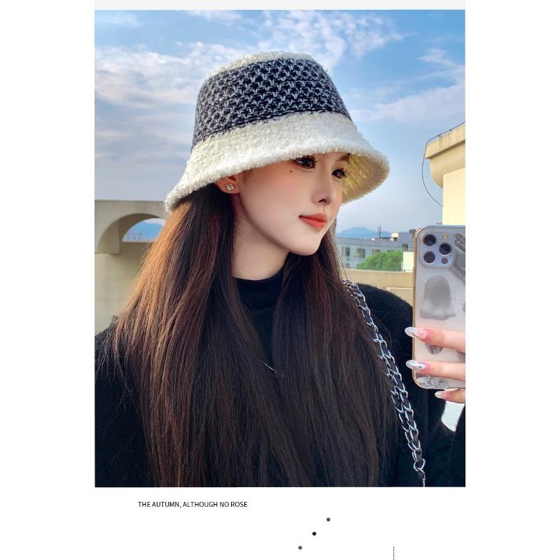 Knitted Yarn Hat, Winter Warm Bucket Hat, New Hat, Women's Fisherman Hat