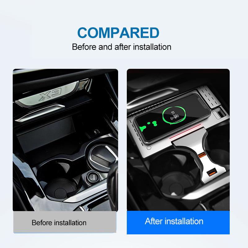 QI Fast Phone Wireless Charger Car Accessories For BMW X3 X4     2022 car