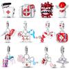 New Copper Color Doctor Dentist Virus Nurse Angel Charms Beads Fit Pandach Original Bracelets Diy Jewelry Career Gift