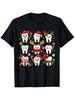 Cute Christmas Teeth Cartoon Graphic Tee Soft Breathable Cotton TShirt for Dentists