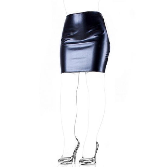 Femei din piele artificială cu fundul expus rochie cu fustă rochie jucărie sexuală intima joc de cuplu