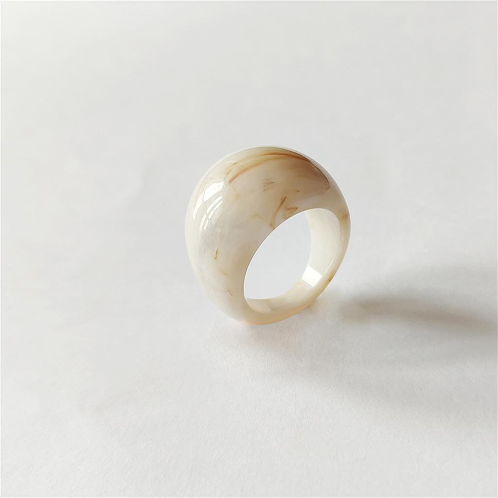 New Vintage Ring For Women Transparent Colorful Acrylic Resin Ring Korea Fashion Geometric Aesthetic Jewelry Trend Punk Rings