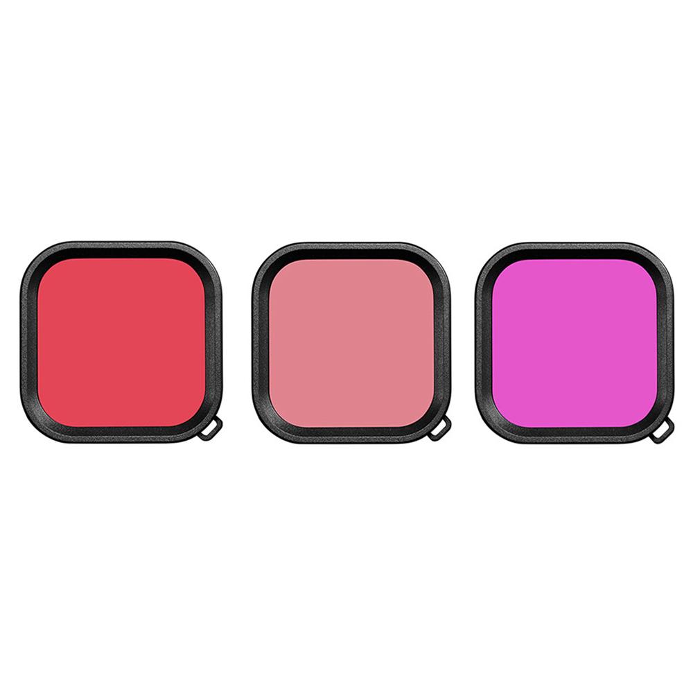 3pcs Underwater Filter Lenses Kit Compatible with GoPro Hero 8 Black Camera Waterproof Housing Case