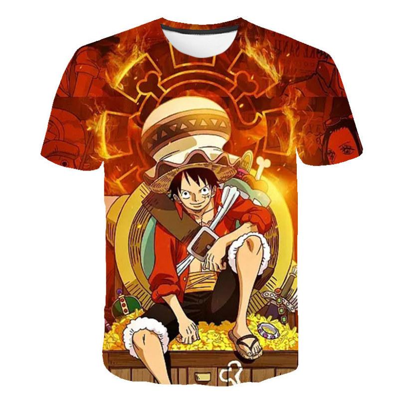 Anime One Piece Luffy Fashion Kids Boy Girl Children T Shirt 3D Casual Summer Men Women Cartoon Funny T-Shirt Tops Tees