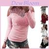 Elegant Spring Collection Sexy Lace Shoulder Cutout Cotton T-shirt Top In Gray Pink White And Black