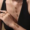 Qiong Yao Sunflower Zircon Sparkle Jewelry Set: Bracelet, Necklace & Ring - High-End Unique Design, Colorfast.