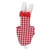 Bird Diaper Adjustable Red Grid Pattern Parrots Pilot Suit for Macaw Budgies ParakeetM Red Grid