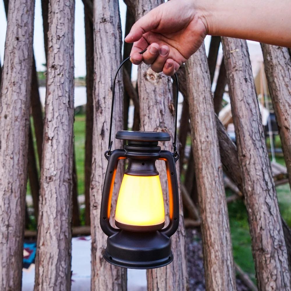Solar Camping Lights Ambient Light, Vintage Horse Lamp, LED Table Lamp, Picnic Hanging Lantern, Outdoor Decorative Retro Lantern