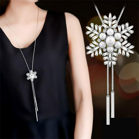 Elegante Lange Kwast Truiketting met Japanse en Koreaanse Parel