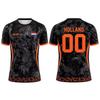 Maillot de Football pour Homme Hollande Pays-Bas Motif Lion Hollandais Séchage Rapide Respirant Léger T-shirt d'Entraînement de Football Fans