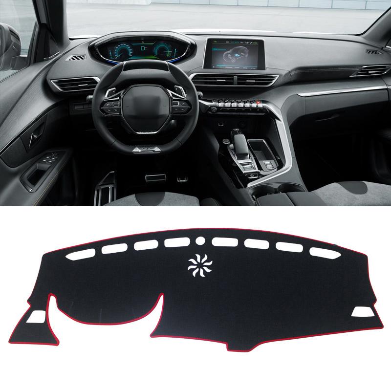 Car Dashboard Cover Mat Avoid Light Pads Anti-UV Carpets For Peugeot 3008 5008 GT Hybrid 2016 2017 2018 2019 2020 2021 2022 2023