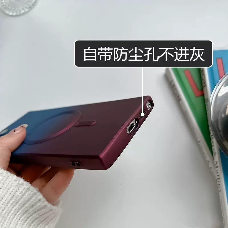 Applicable To Samsung S25Ultra Magnetic Gradual Change Mobile Phone Case S24plus Matte S23 All-inclusive Anti-drop Protective Case