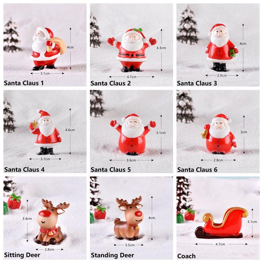 Micro Landscape Fairy Garden Christmas Decorations Snowman Figurine Mini Santa Claus Xmas Ornament