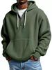 European Heavyweight Waffle Long Sleeve Hooded Sweatshirt - Men's Loose Fit, Pure Color, Casual Style