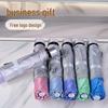 Creative Silver Coated Sun and Rain Umbrella - Customizable Manual Gift or Advertising Item