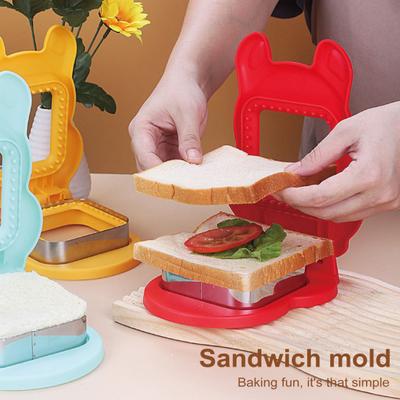 Coupe-sandwich et scelleur de pain pour enfants, moule à sandwich carré pour déjeuner, dessin animé, facile à utiliser, accessoires pour boîte à bento