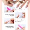 24 Pcs Glossy Full Cover False Nail French Tip Acrylic Nail Valentines Day Press On Nail Almond Shape Stick On Nail