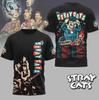 Unisex Shirt Cotton Oversize Large Size The Stray Cats Fall Tour 2025 3D T Full